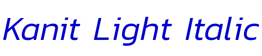 Kanit Light Italic フォント